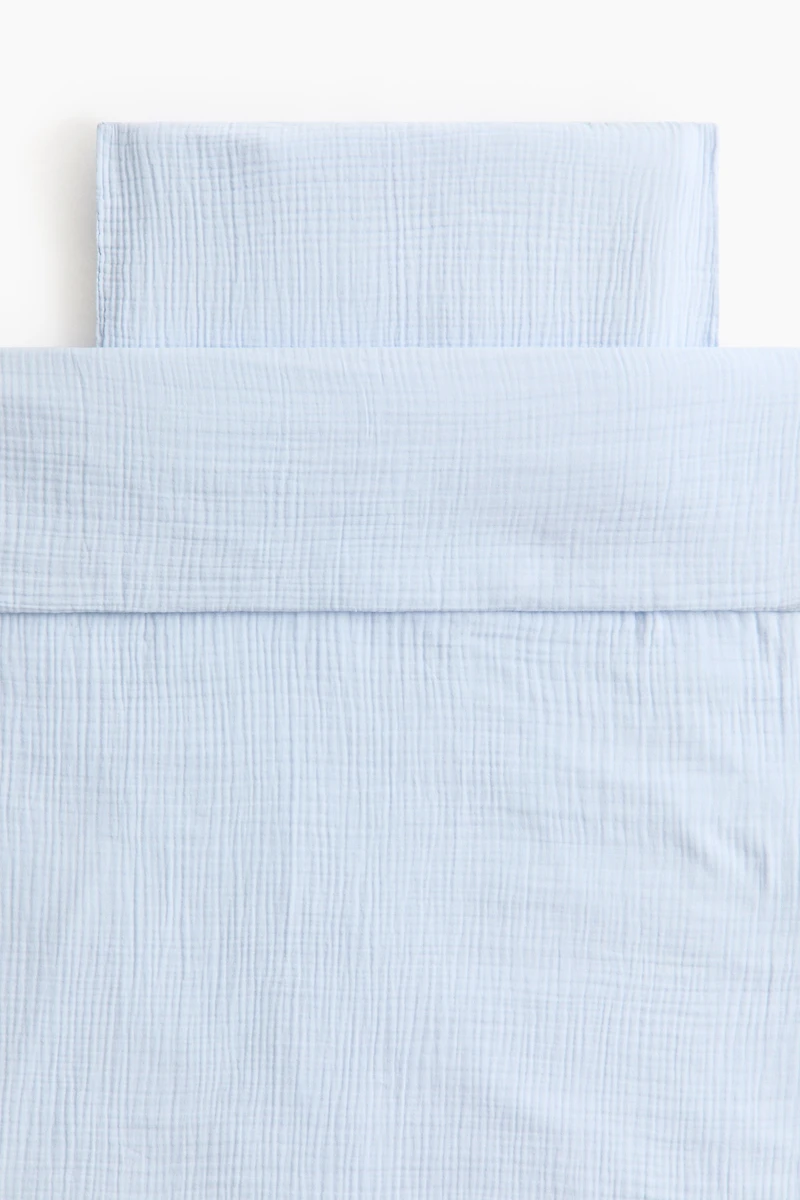 Muslin Crib Duvet Cover Set