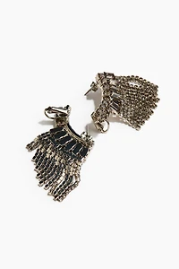 Boucles d'oreilles à strass en forme d'ailes