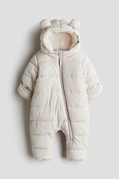 Combinaison d'hiver doublée de tissu peluche