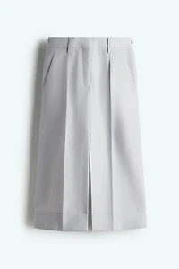 Tailored Wool-Blend Skirt