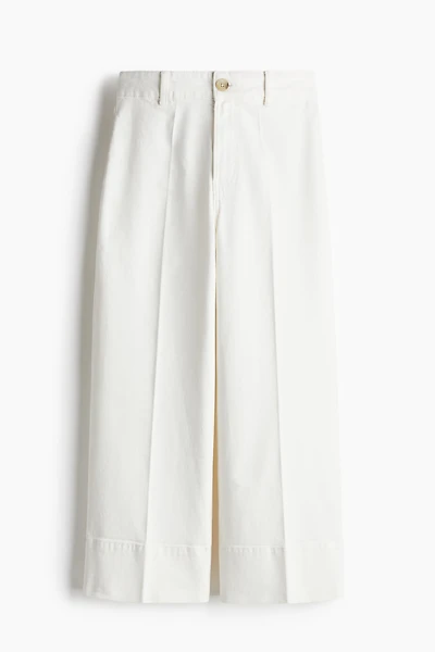 High Rise Wide Leg Cropped Jeans