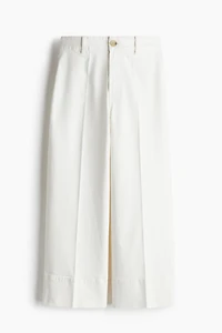 Jean court à taille haute