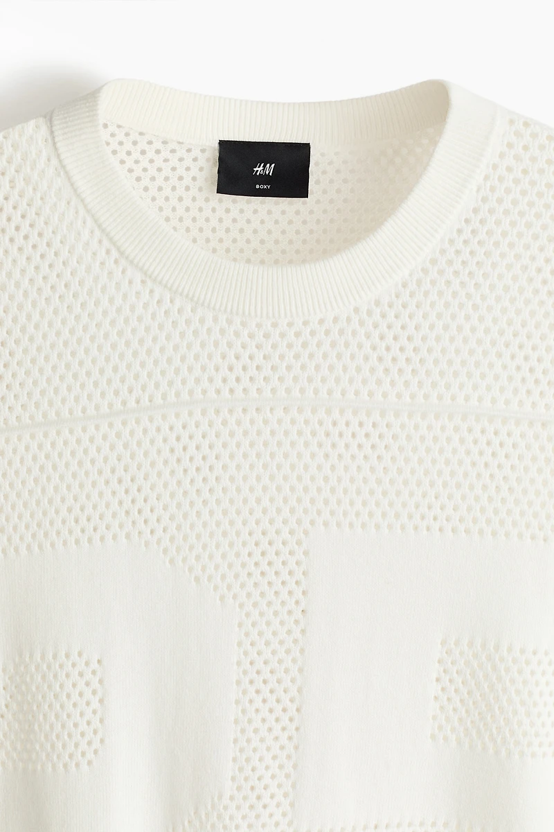 Relaxed-Fit Boxy Mesh T-Shirt