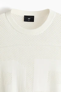 Relaxed-Fit Boxy Mesh T-Shirt