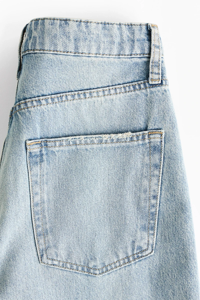 Wide High Waist Ankle Jeans
