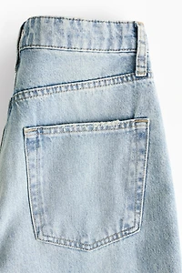 Wide High Waist Ankle Jeans