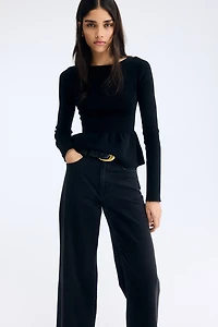 Wide-Leg Ultra High Jeans