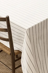 Patterned Linen-Blend Tablecloth
