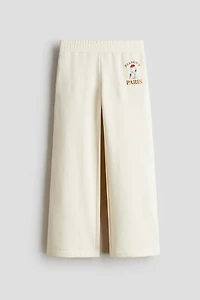 Wide Brushed-Inside Joggers