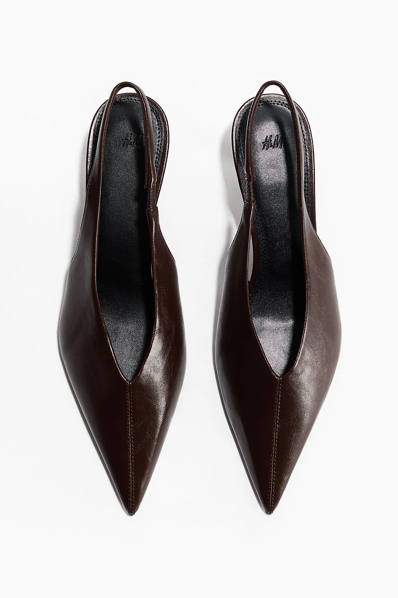 Kitten-Heeled Slingbacks