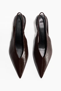 Kitten-Heeled Slingbacks