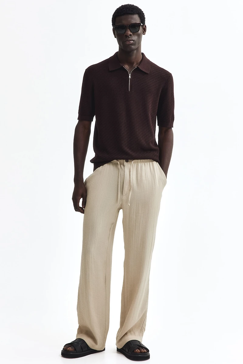 Slim-Fit Textured Polo Shirt