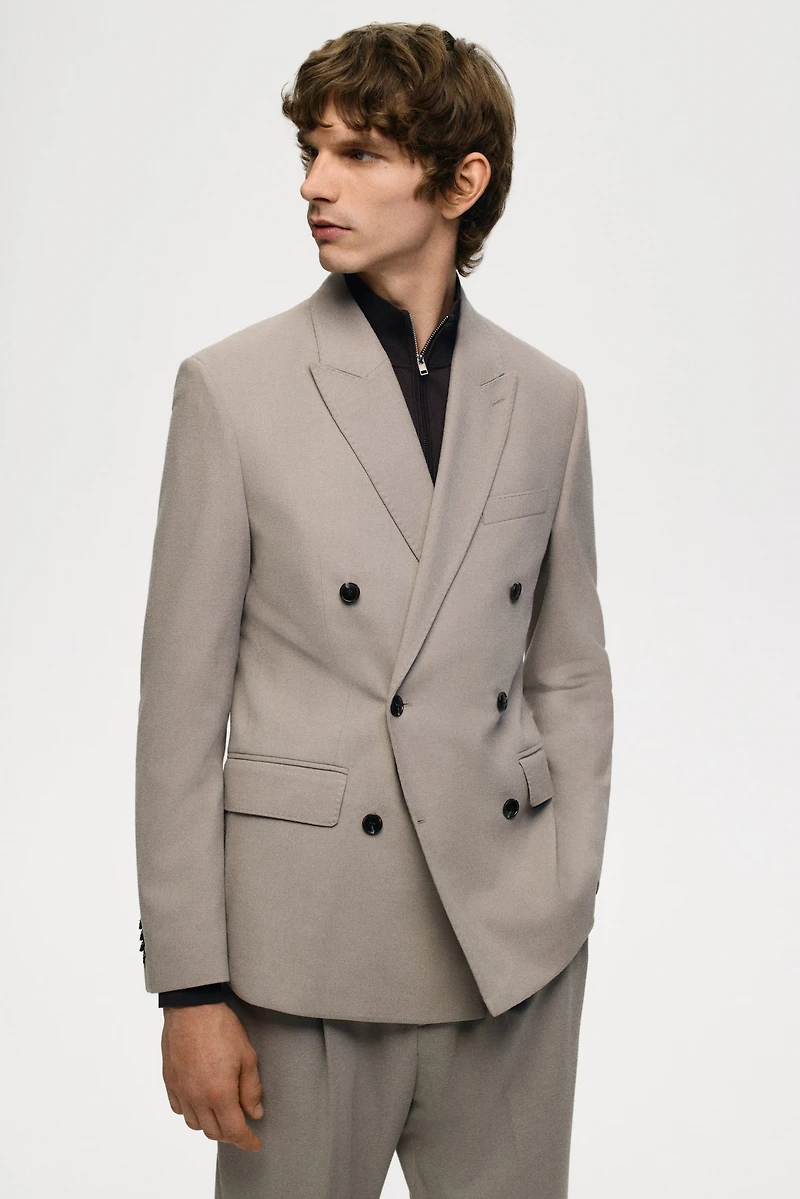 Regular-Fit Double-Breasted Jacket