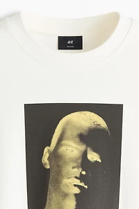Boxy Relaxed-Fit Printed Cotton T-Shirt