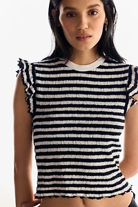 Haut à manches volants