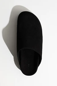 Suede Footbed Mules
