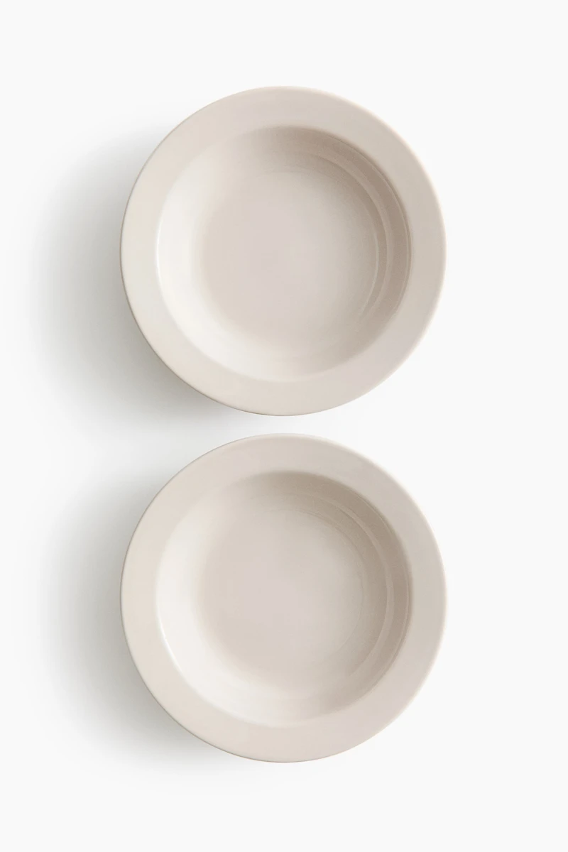 2-Pack Deep Porcelain Plates