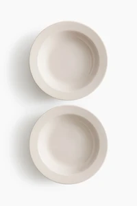 2-Pack Deep Porcelain Plates
