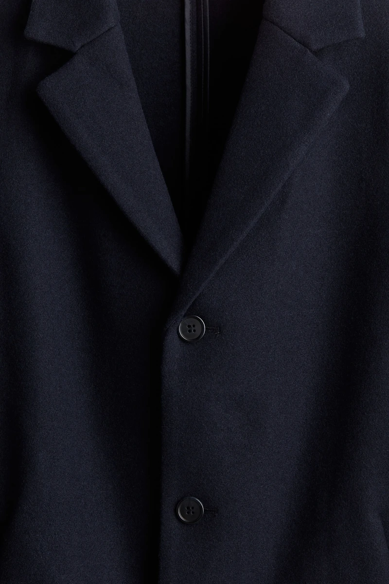 Manteau près du corps en laine mélangée
