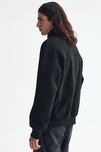 Loose Fit Half-Zip Sweatshirt