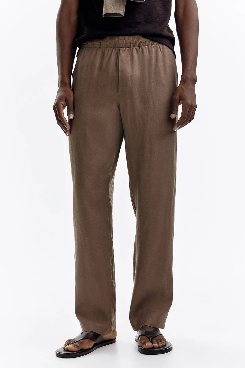 Regular-Fit Linen Pants