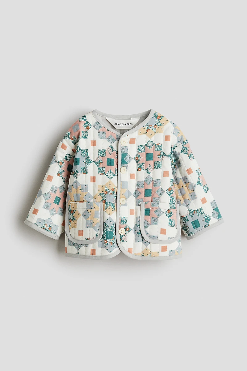 Quilted Patchwork-Print Jacket