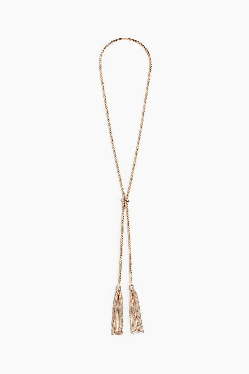 Tasseled Lariat Necklace