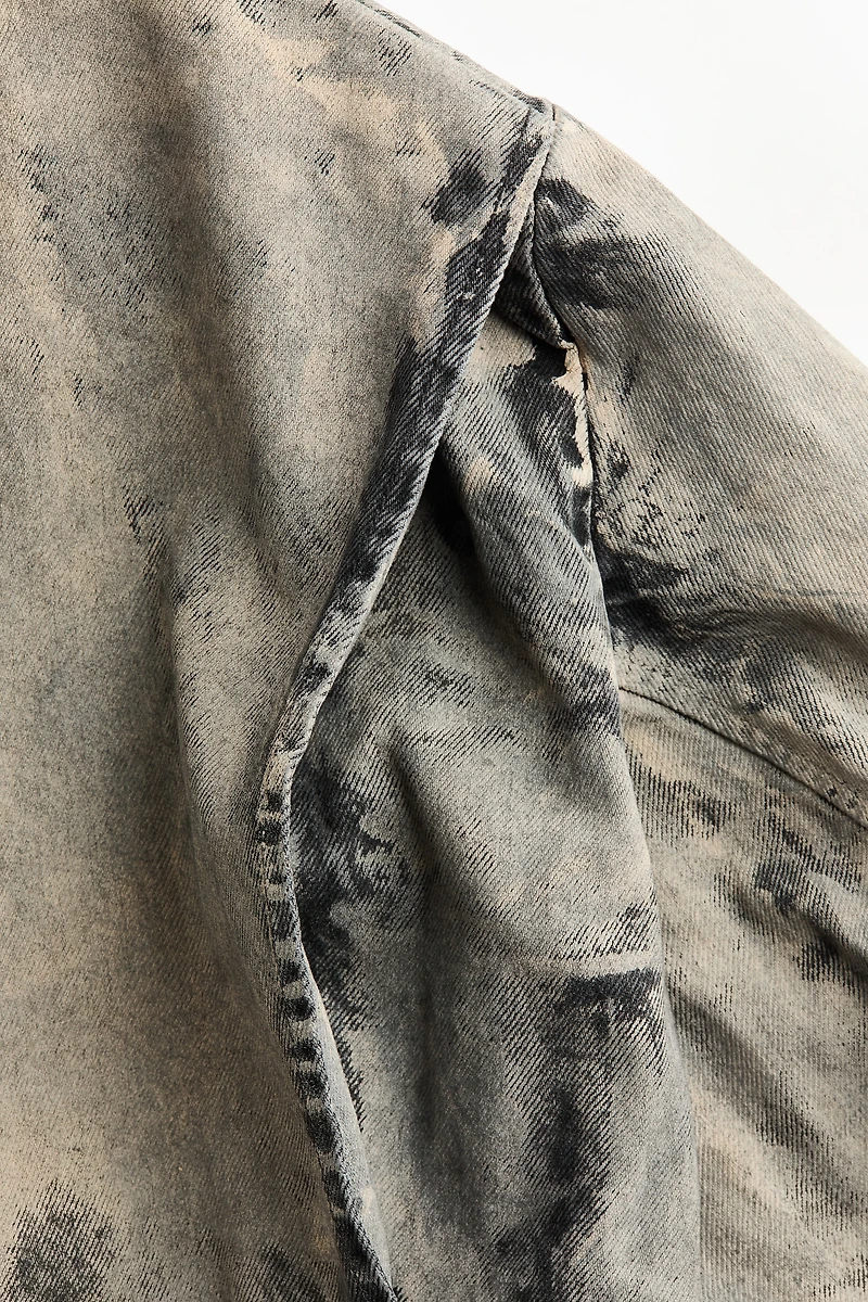 Painted-Look Denim Jacket