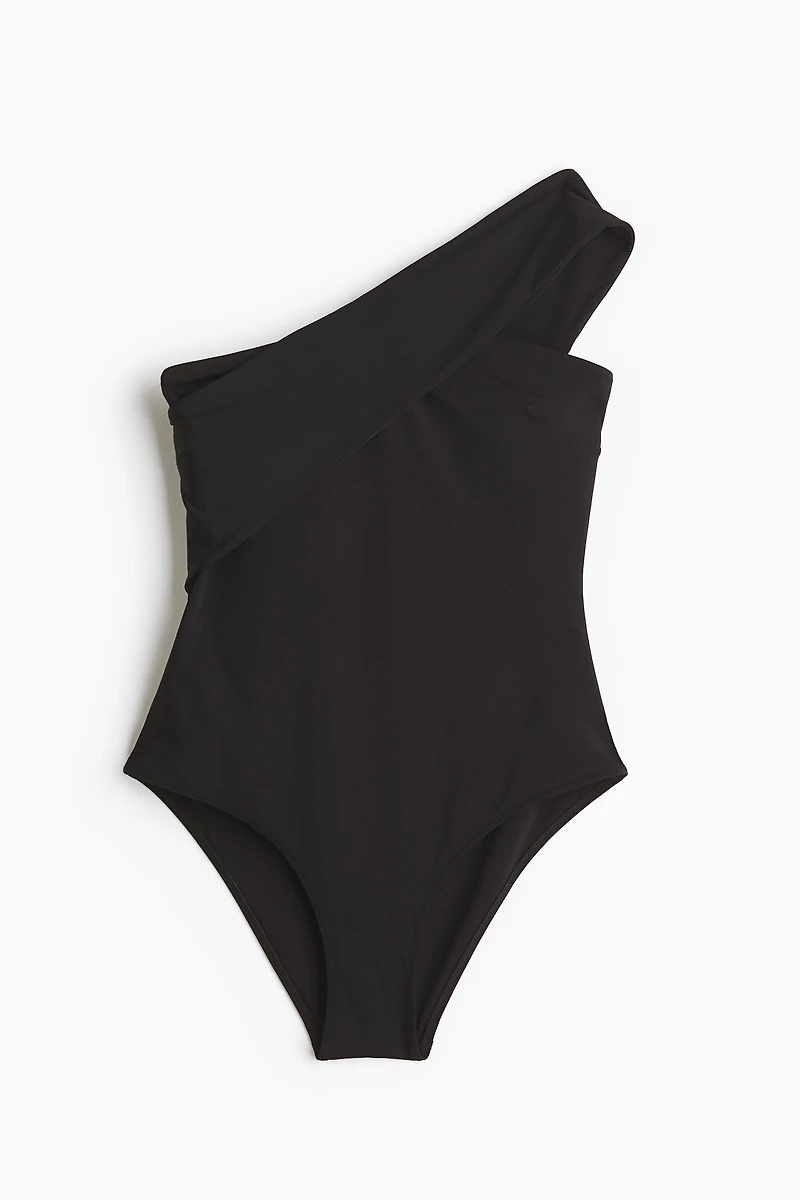 Padded-Cup One-Shoulder Swimsuit