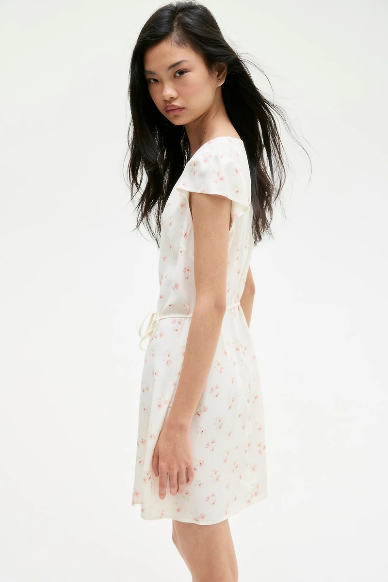 Crêpe Wrap-Front Dress