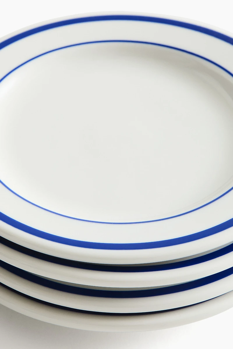 Lot de 4 mini assiettes en porcelaine