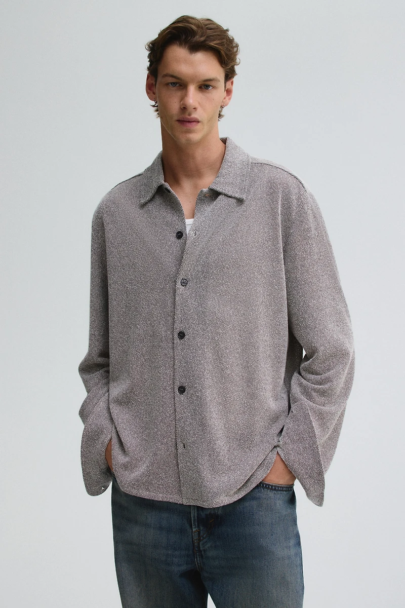 Chemise texturée classique