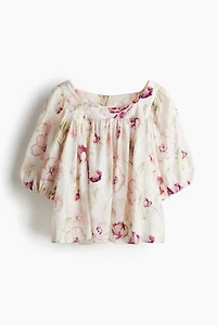 Balloon-Sleeved Blouse