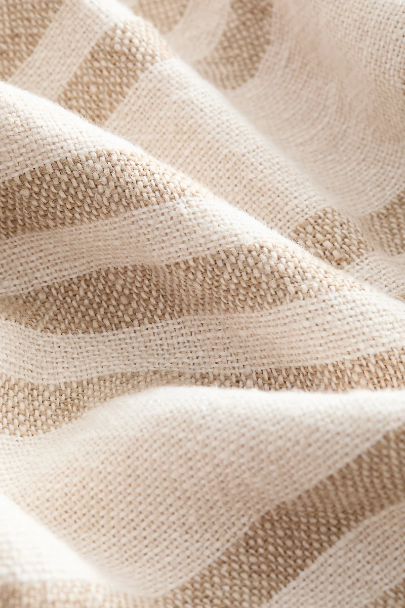 Patterned Linen Throw
