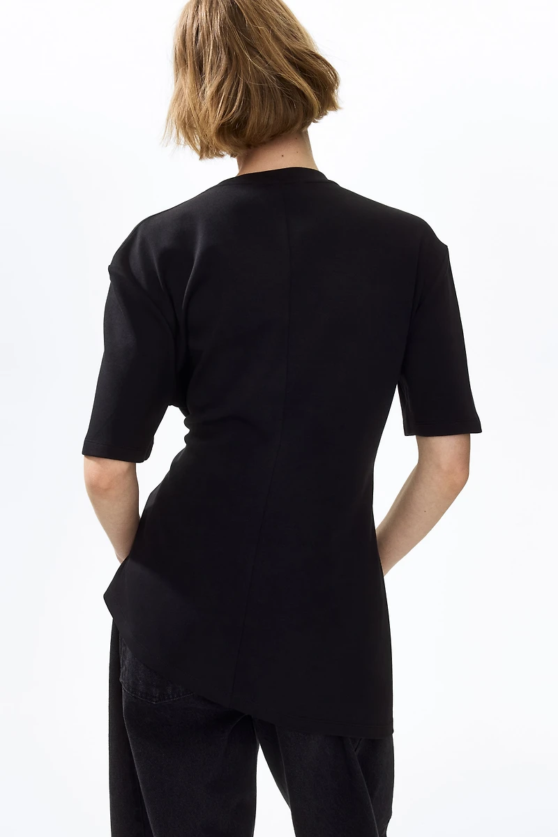 Draped-Detail Asymmetric Top