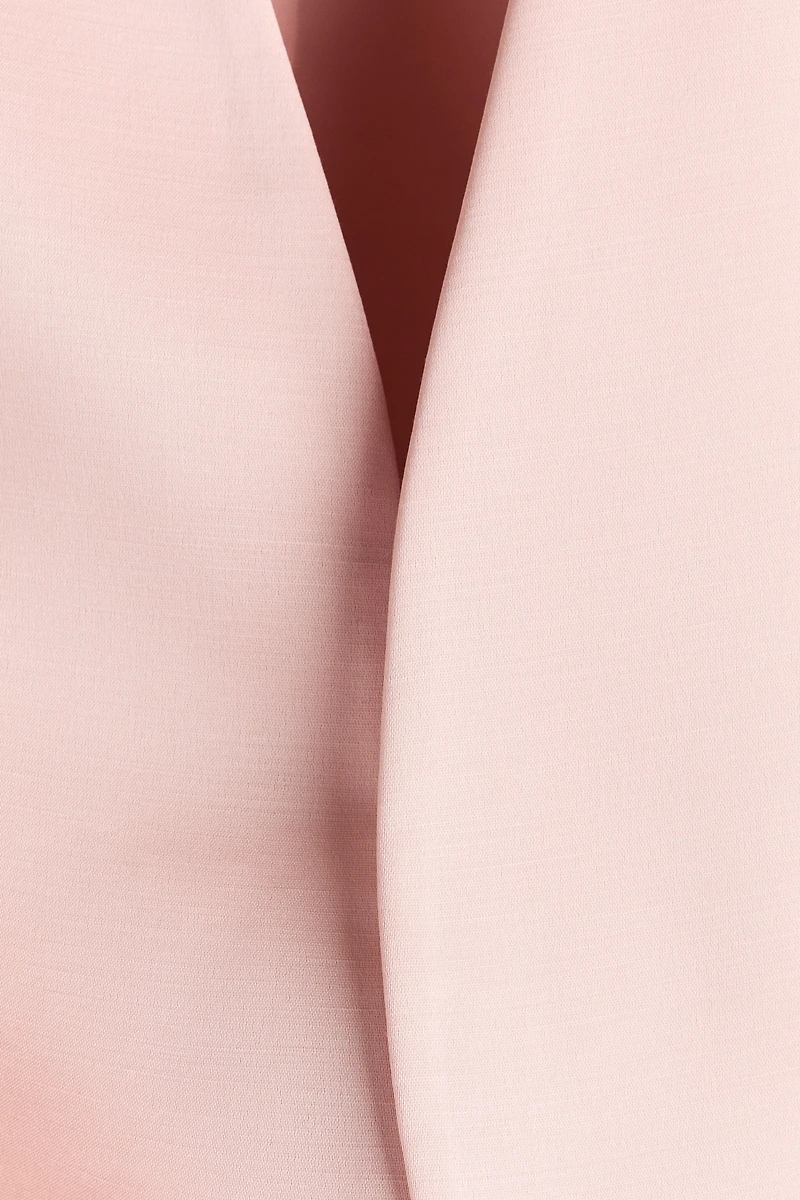 Collarless Satin Blazer