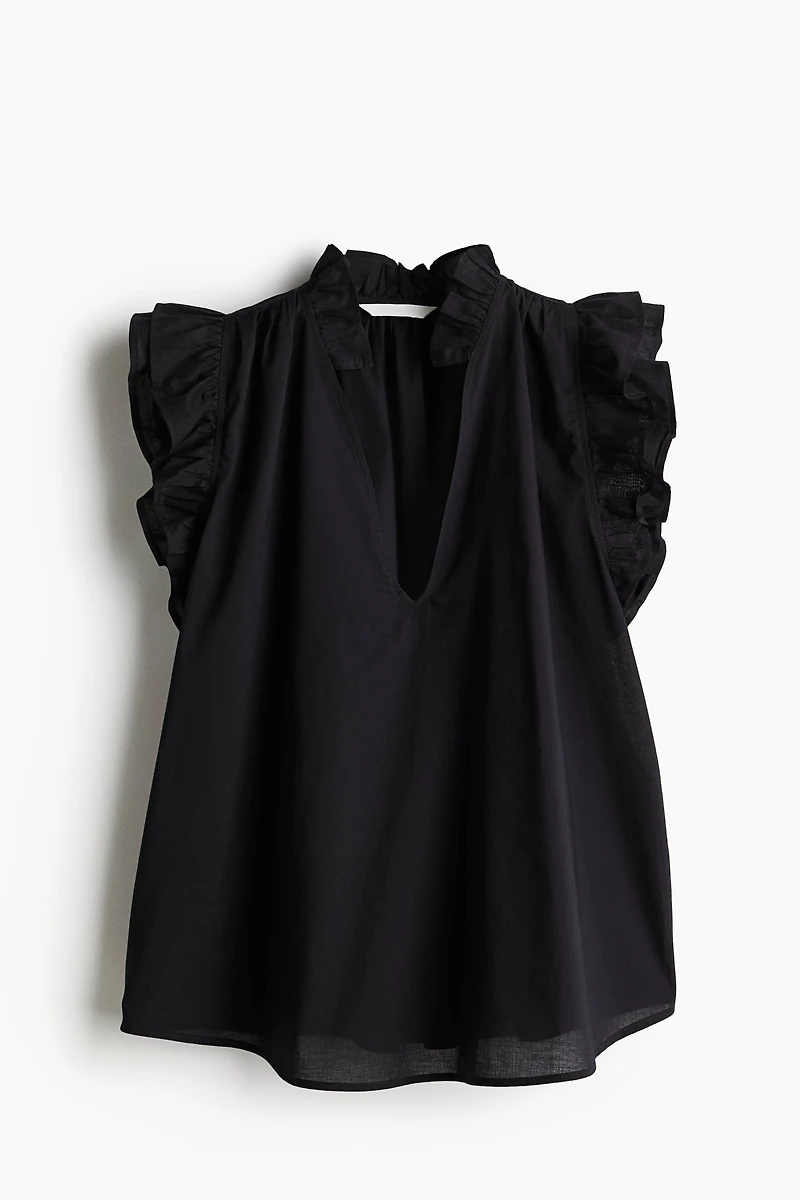 Ruffle-Trimmed Blouse