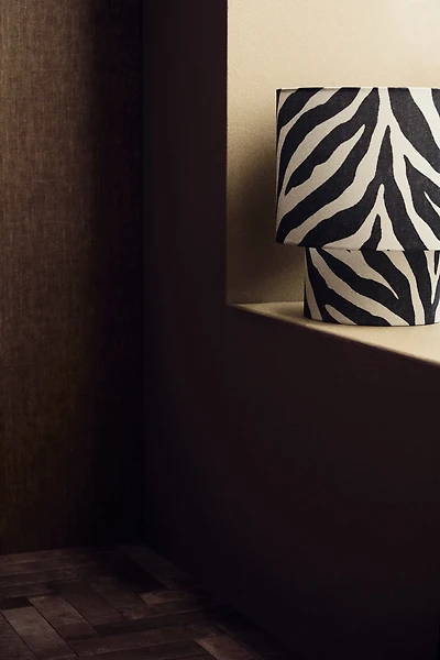 Large Fabric-Covered Table Lamp