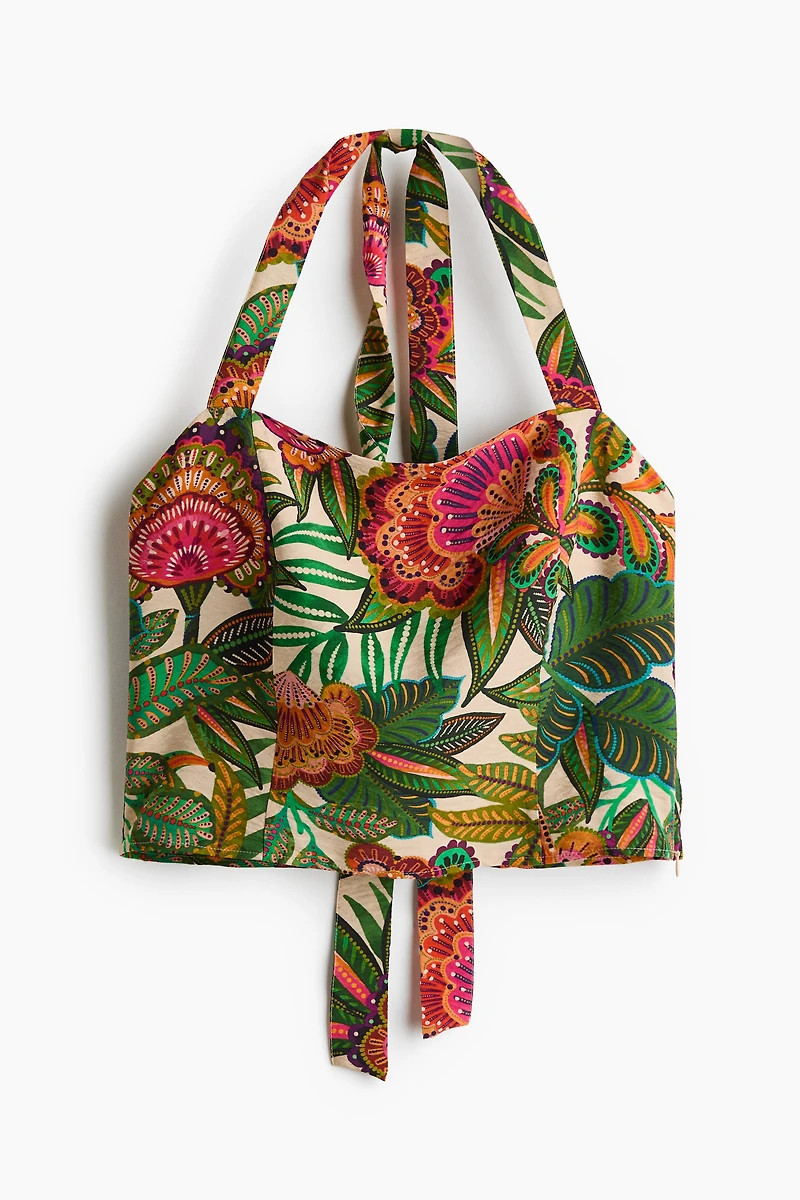 Crêpe Halterneck Top
