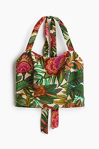 Crêpe Halterneck Top
