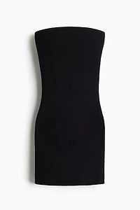 Rib-Knit Bandeau Dress