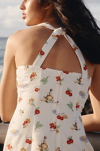 Twist-Detail Printed Dress