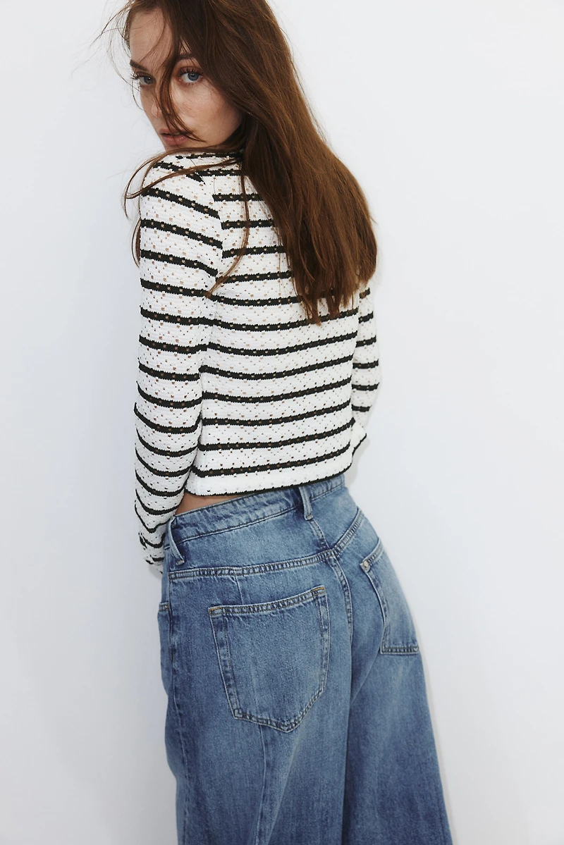 Pointelle Jersey Cardigan