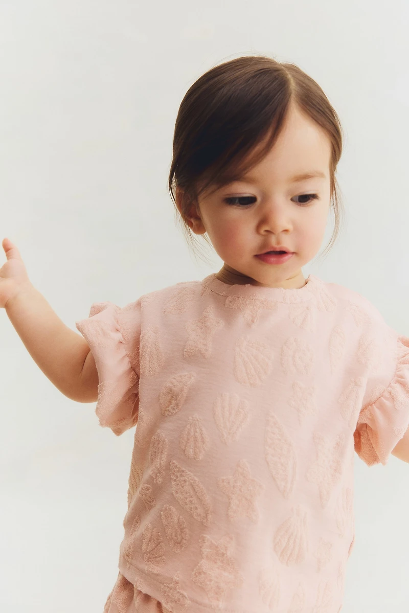2-Piece Ruffled Terry Set