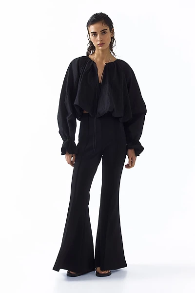 Creased Flared Pants