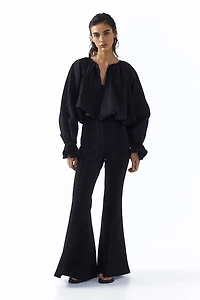 Creased Flared Pants