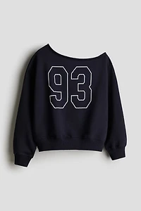 Oversized One-Shoulder Sweatshirt