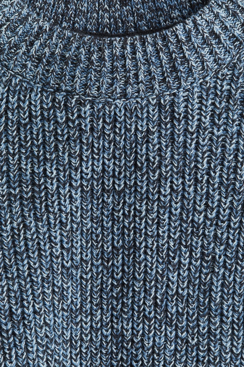 Rib-Knit Cotton Sweater