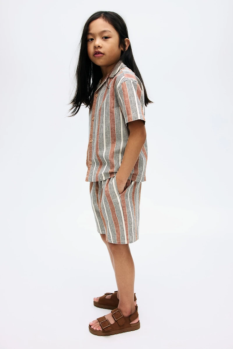Linen-Blend Shorts