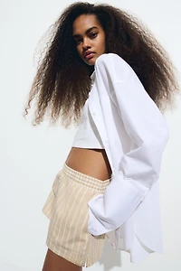 Short en coton avec taille élastique